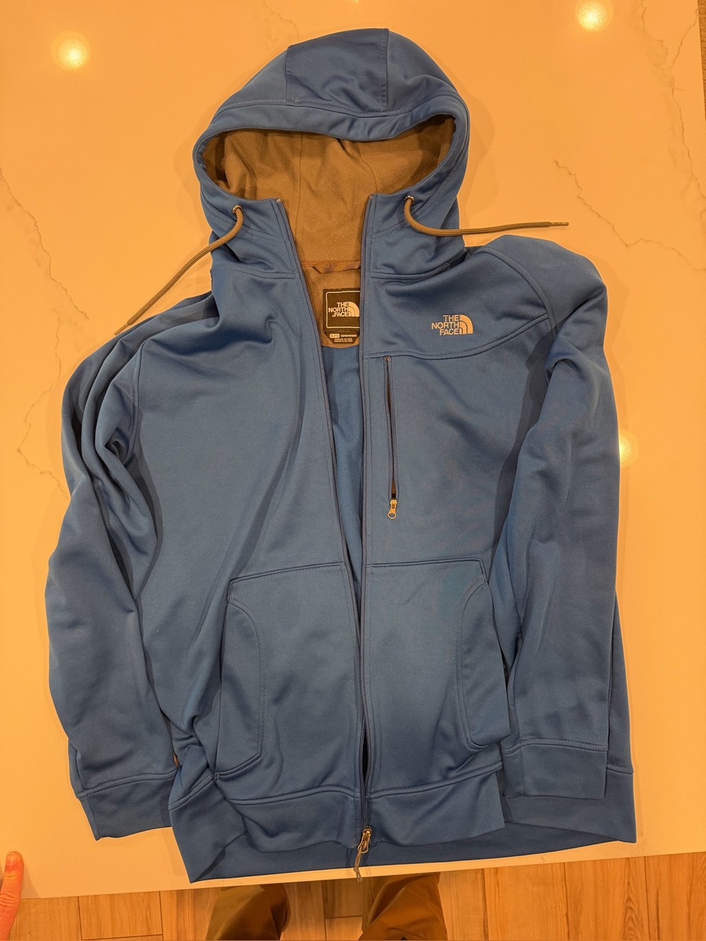 The North Face Men's Light Blue Hooded Lightweight Jacket